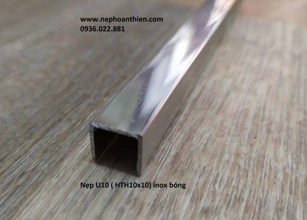 NẸP NHÔM U10A 3 nẹp nhôm u inox bóng 10x10mm