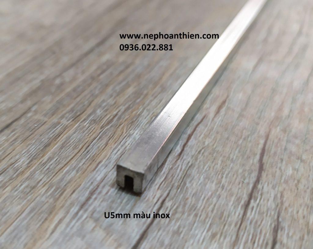 Nẹp chỉ chữ U 5mm ( HTH5.0) 3 nẹp U 5 li inox bóng