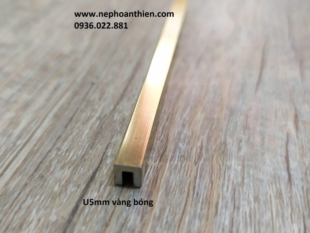 Nẹp chỉ chữ U 5mm ( HTH5.0) 2 nẹp chữ U 5 li vàng bóng