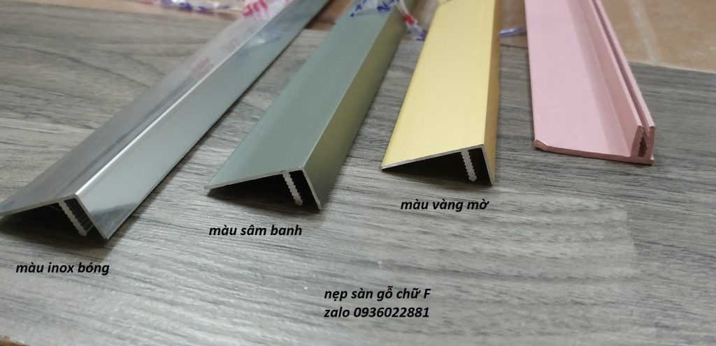 Nẹp kết thúc sàn gỗ chữ F các màu