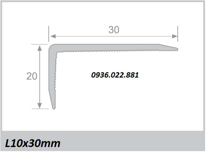 nẹp chữ L30mm