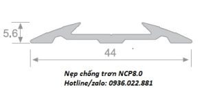 Nẹp chống trơn cầu thang ncp8.0