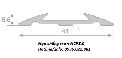 Nẹp chống trơn cầu thang ncp8.0