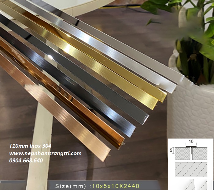 Nẹp inox T10mm