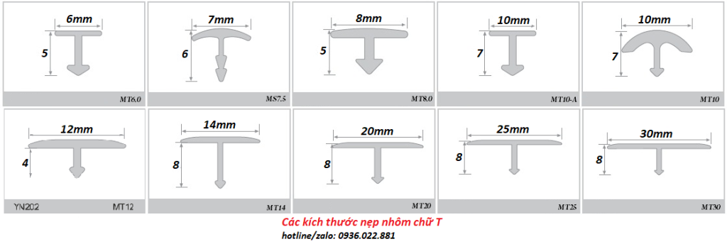 nẹp nhôm chữ T