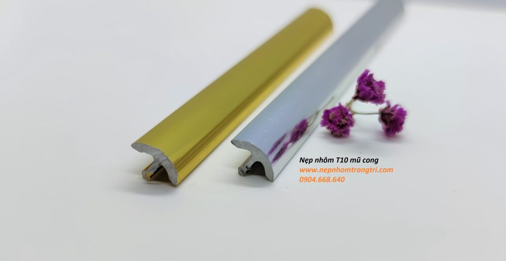 nẹp nhôm T10 mũ tròn