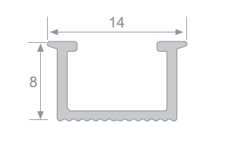 Nẹp nhôm chữ u 12