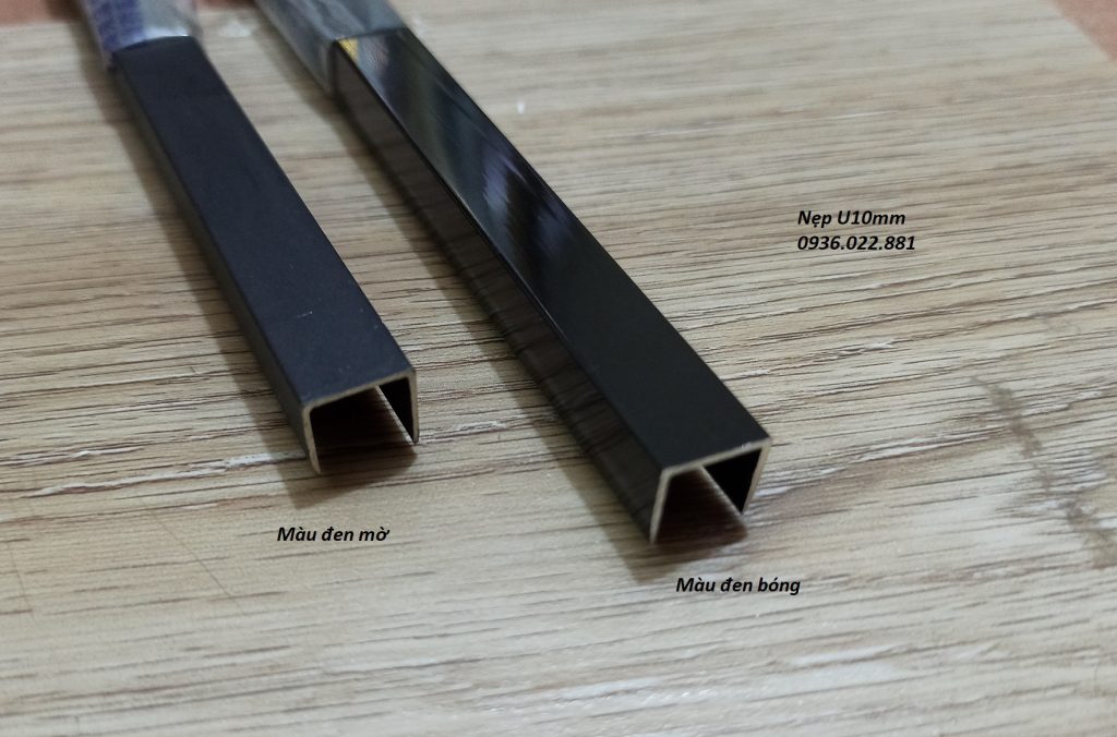 Nẹp U 10 màu đen